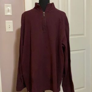 Men’s pullover with zipper at top